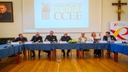 Un momento del encuentro en Praga de los portavoces de las conferencias episcopales.